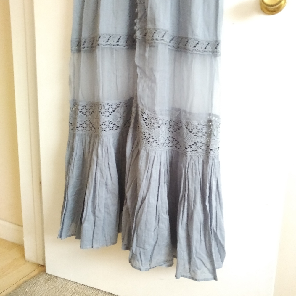 ISO / WTB 🦄 Victorian Buttonfront Maxi Blue FP - Picture 9 of 10